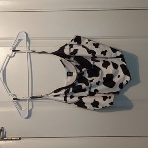 Cow print cami crop top